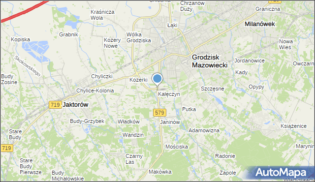 mapa Kałęczyn, Kałęczyn gmina Grodzisk Mazowiecki na mapie Targeo